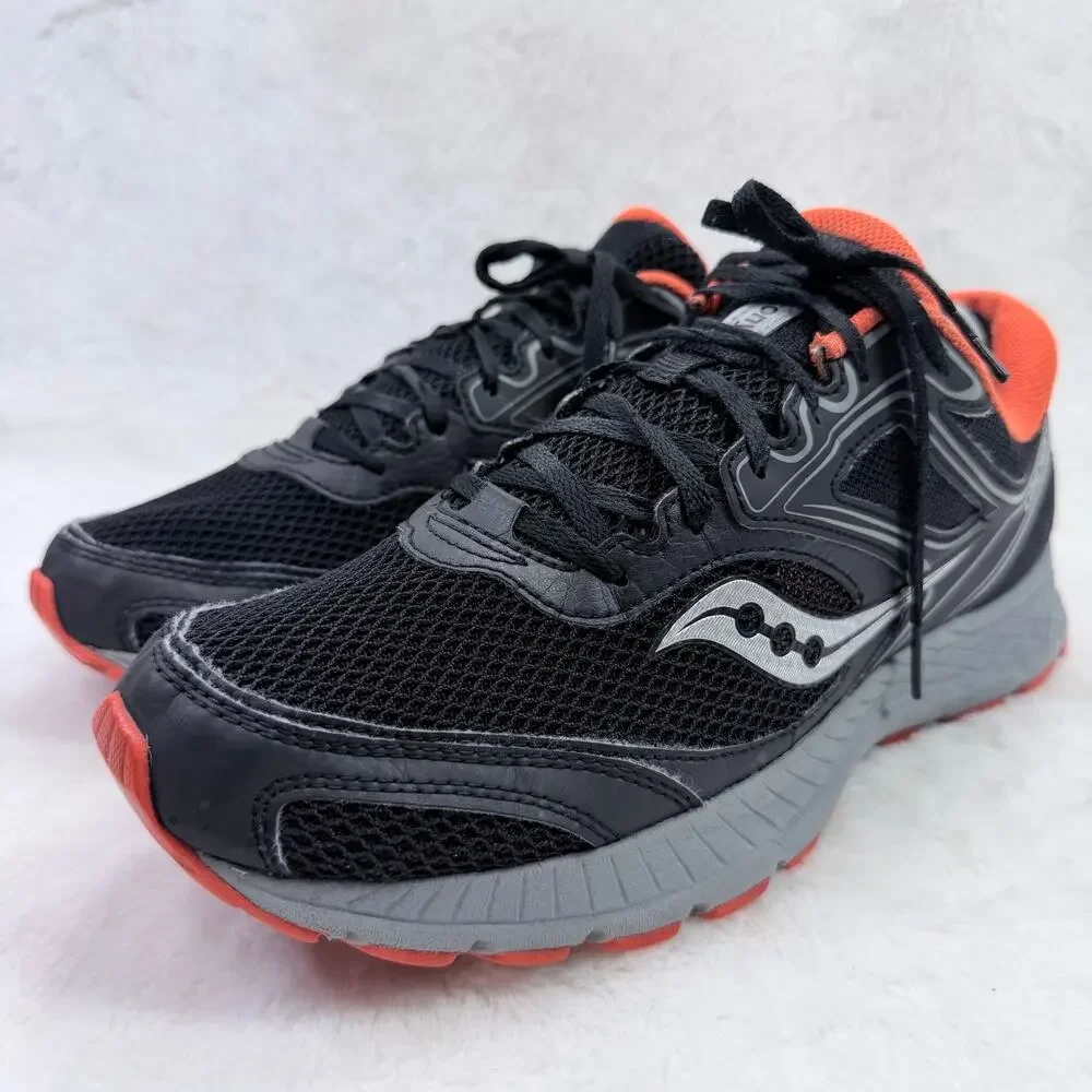 Saucony Cohesion 12 Mens Running Shoes Black Orange Size 10.5 D